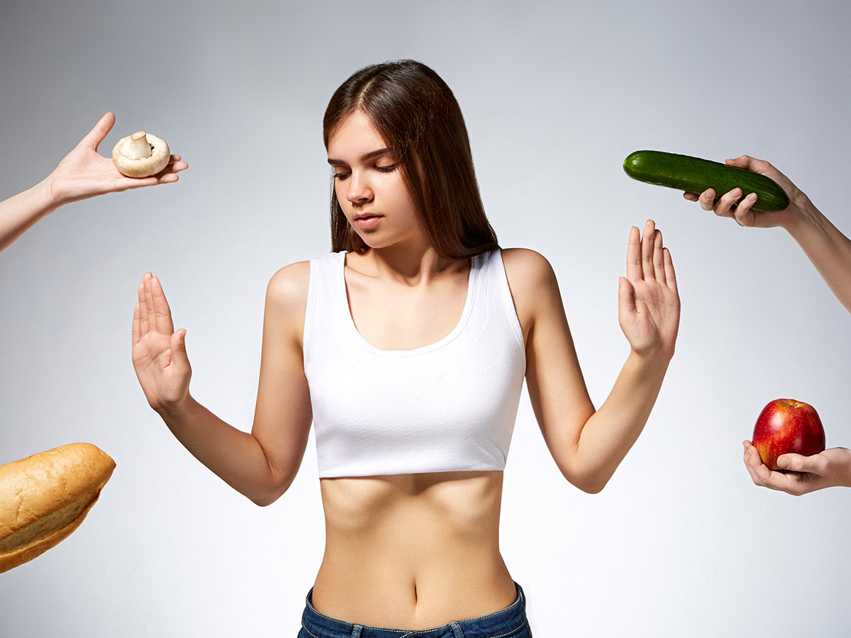 Girl Anorexia Refusing Food