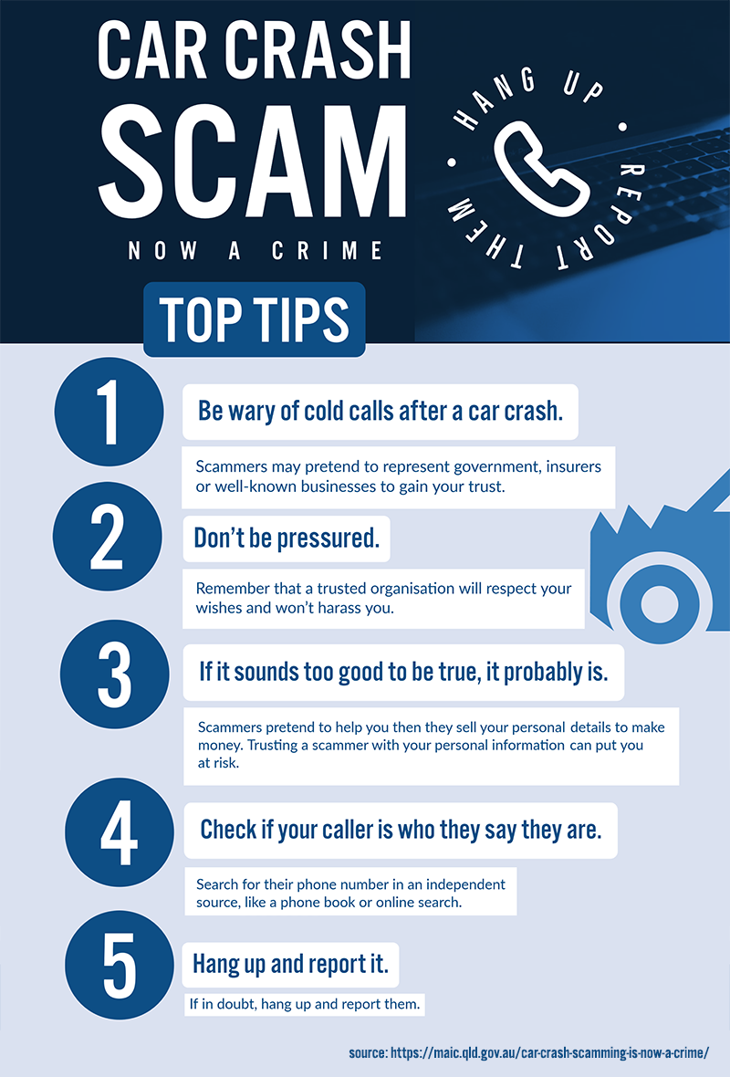 Tips: Car Crash Scamming a Crime