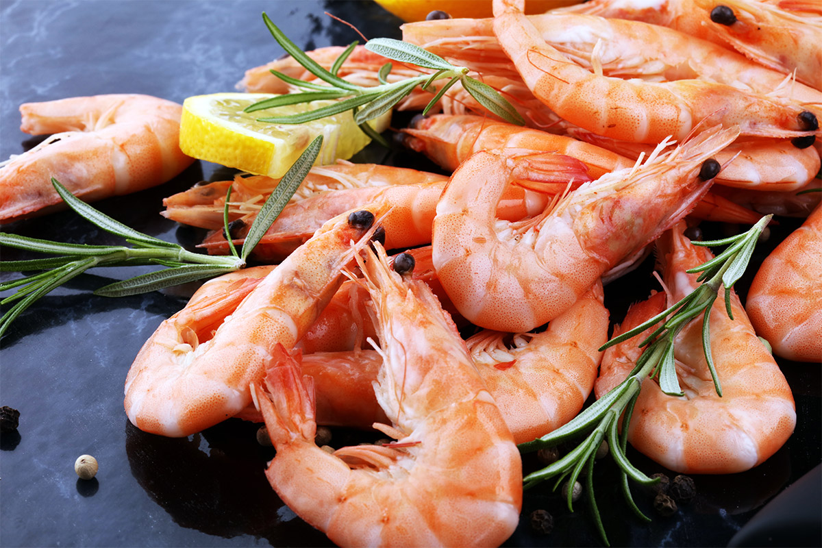 Freshly Cooked Prawns