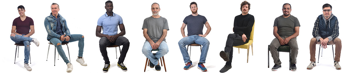 Men sitting in a chair